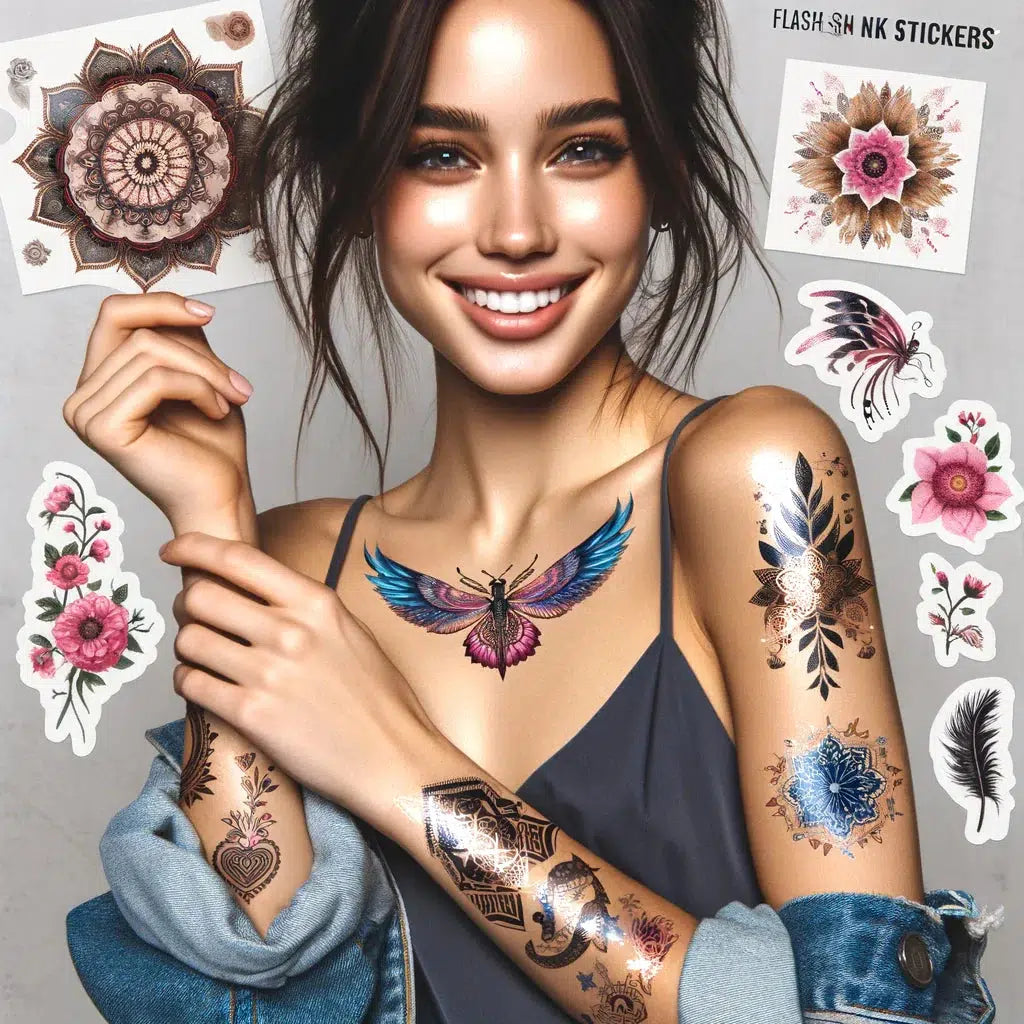 Unleash Your Art! Flash Ink Stickers - Temporary Tattoos