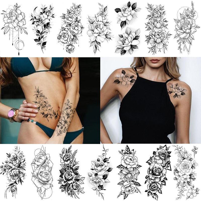 Ink Sketch Blossom Adornments Tattoos - StylinArts