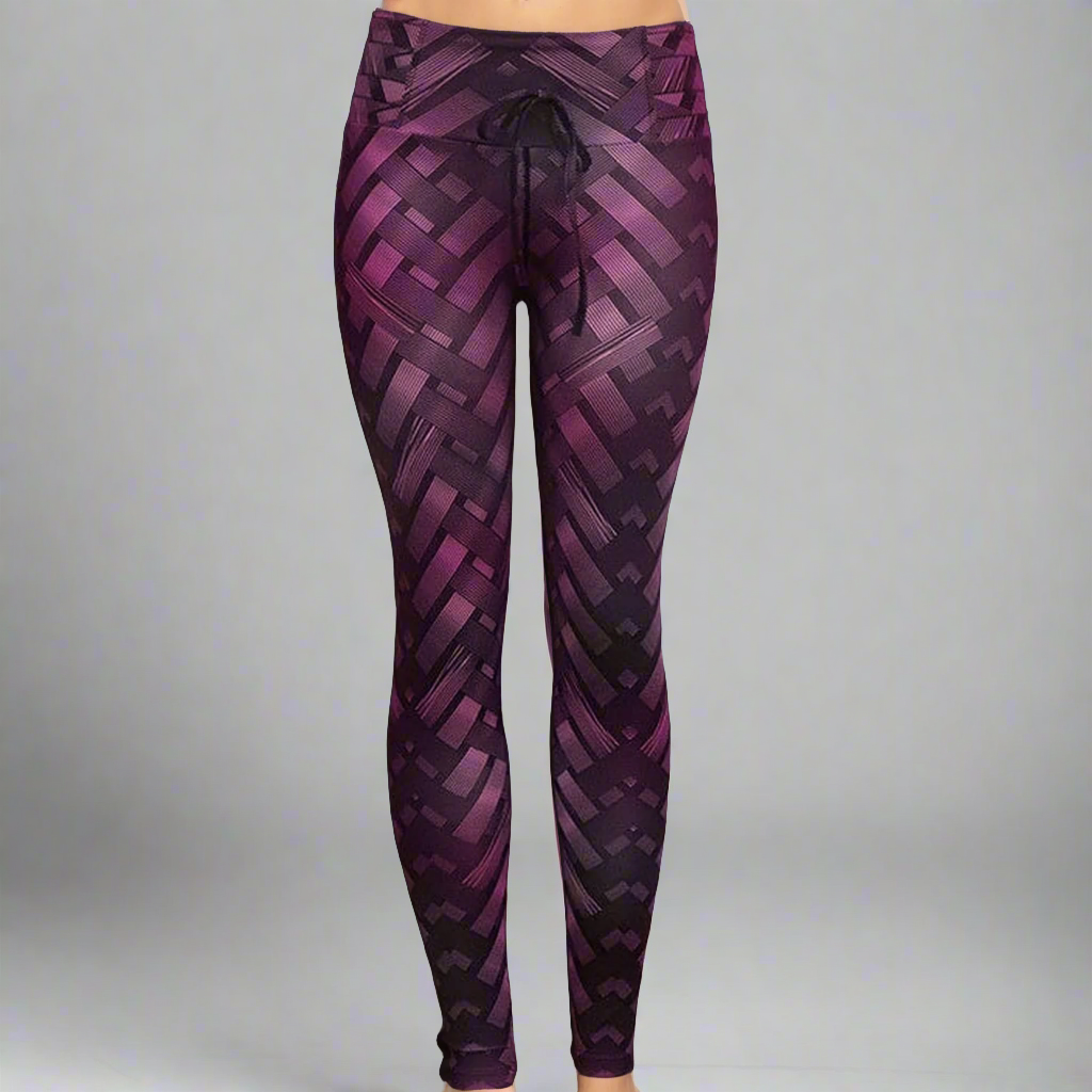 GridFlex High-Compression Leggings-Gym Leggings-StylinArts