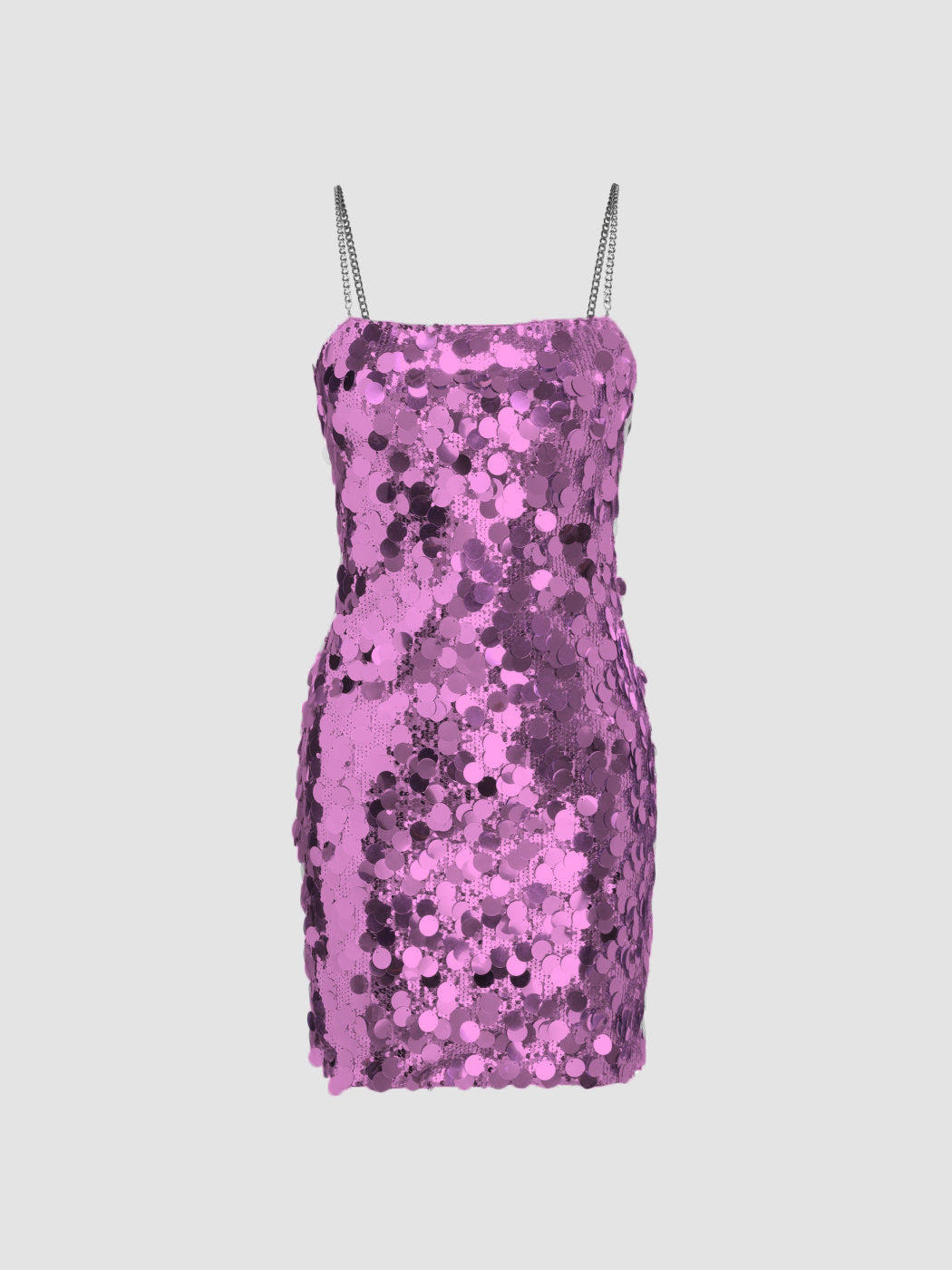 Internet Chic: Spring-Summer Sexy Chain Sequin Irregular Asymmetric Dress-Shift Dress-StylinArts