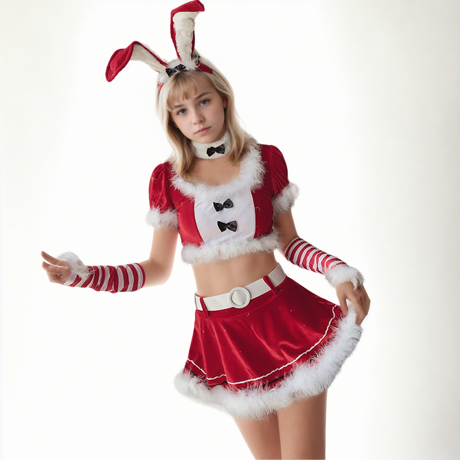 Velvet Christmas Lingerie - Alluring Holiday Costume
