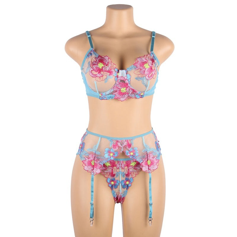 Floral Reverie Embroidered Lingerie Set - Limited Edition