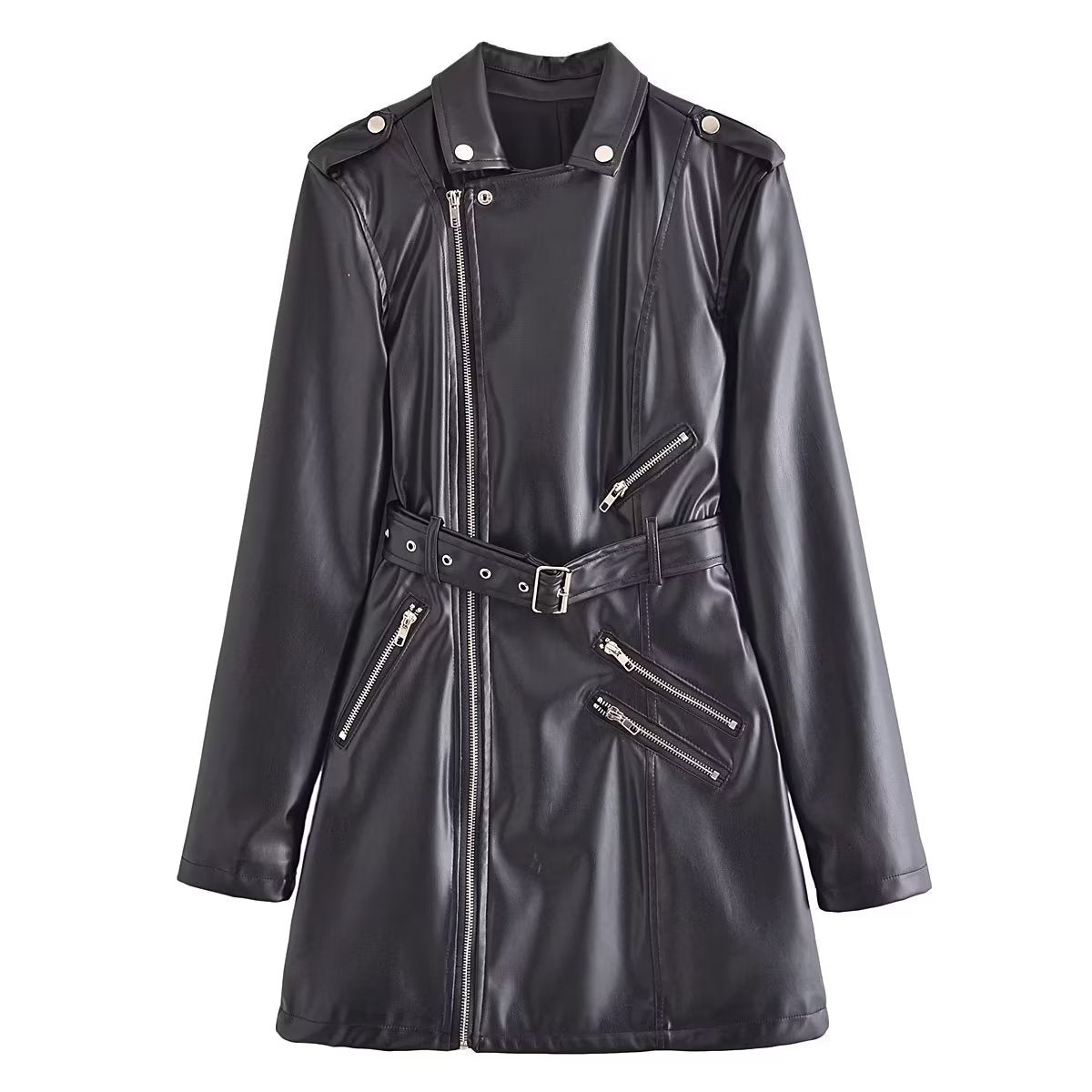Leather Luxe: Blazer Sheath Dress - StylinArts