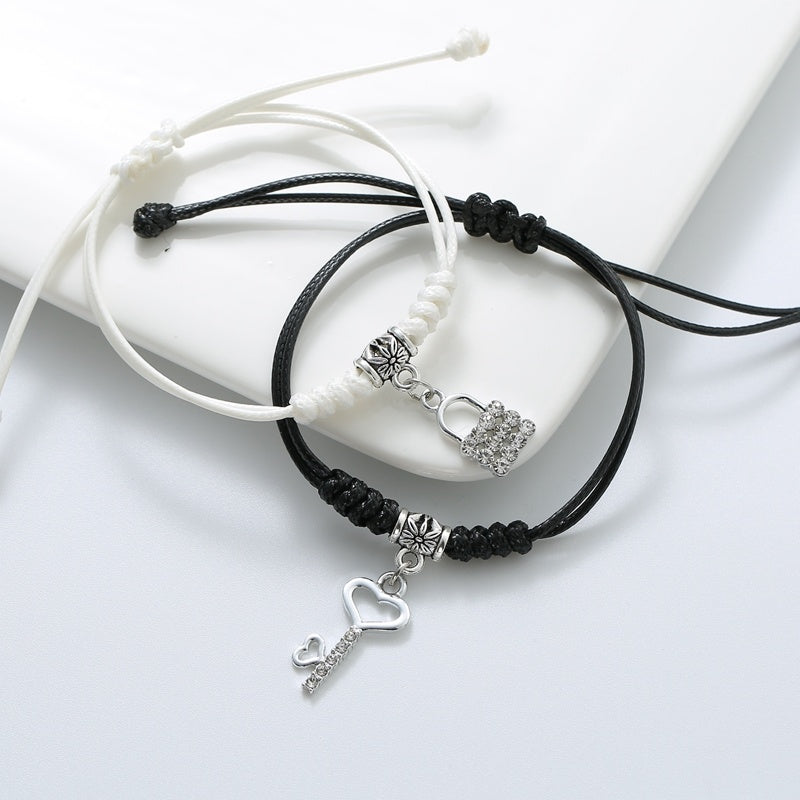 Bound by Love Bracelet Set – Key & Lock Edition - Pair