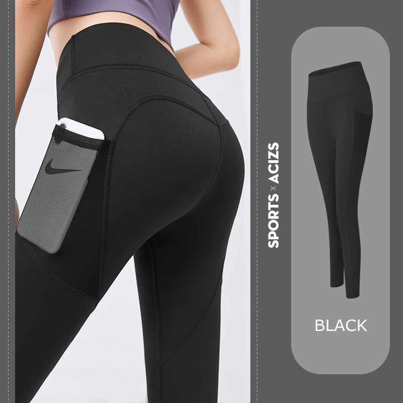 Oceanic Flex High-Waist Quick-Dry Leggings-Gym Leggings-StylinArts