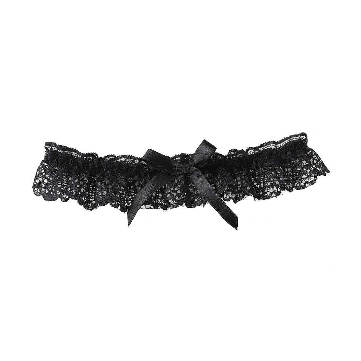 Lyra Ruffled Lace Garter-Garter-StylinArts-Black-StylinArts