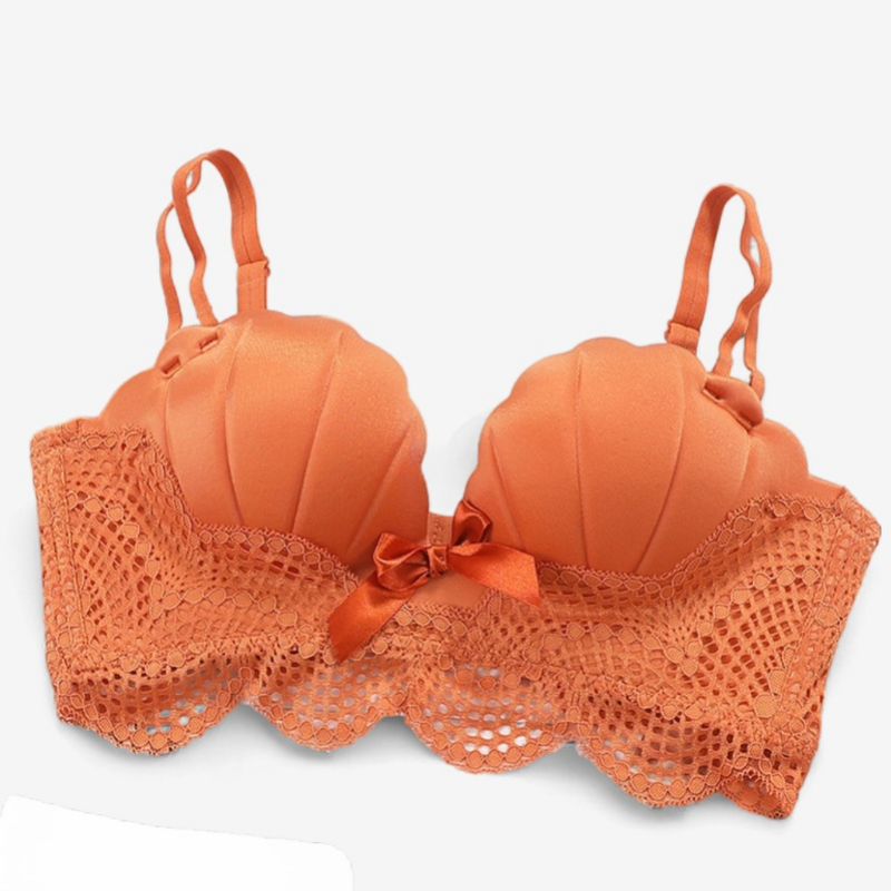 Vibrant Lace Bra with Bow - StylinArts-Bras and Briefs-StylinArts