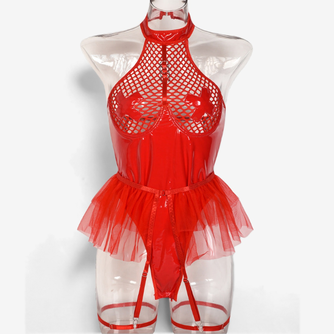 Seductive Prom Queen Lingerie Bodysuit-Basques-StylinArts