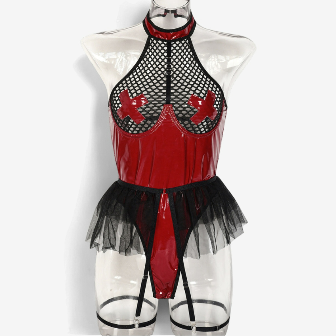 Seductive Prom Queen Lingerie Bodysuit-Basques-StylinArts