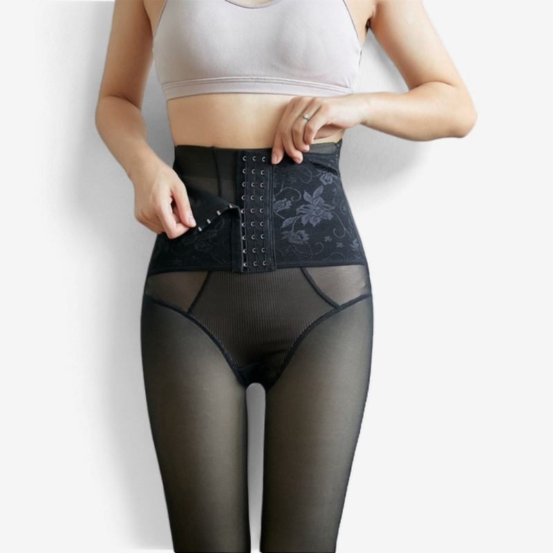 Elegant Floral High-Waist Body Shaper with Adjustable Compression