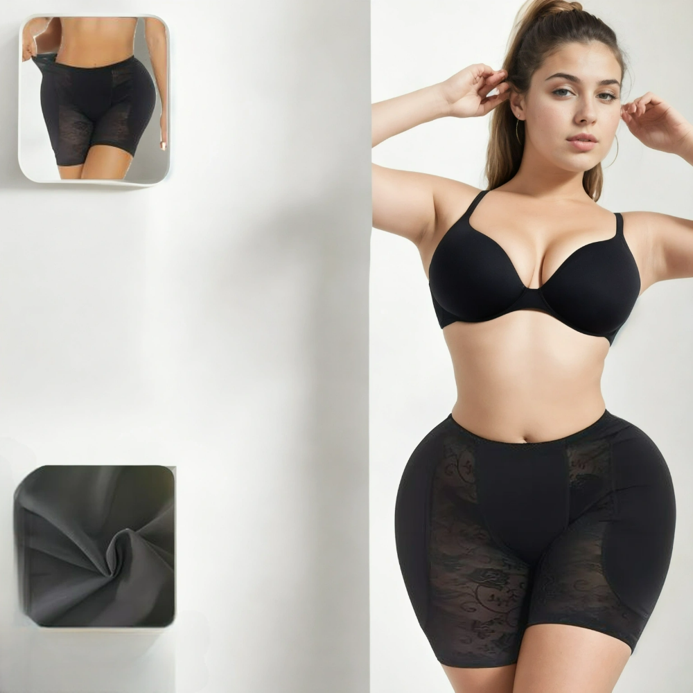 Elegance Enhanced: Padded Floral Hip-Lifting Shaper