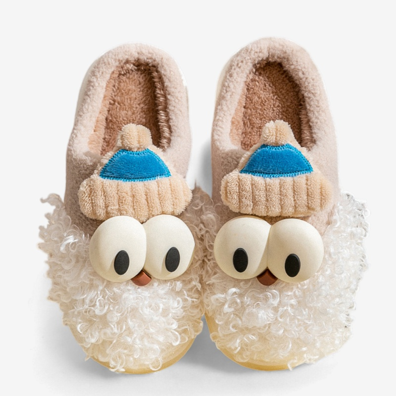 Festive Cozy Companions - Plush Cartoon Santa Slippers