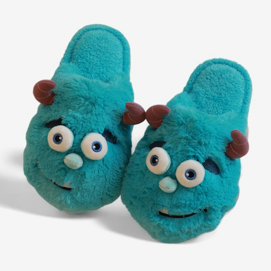 Whimsical Monster Plush Slippers – Cozy Comfort with Playful Charm-Luxury Indoor Slippers-StylinArts