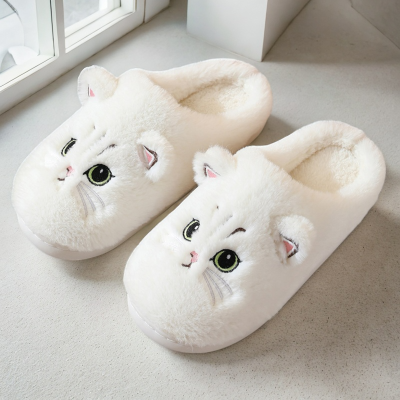 Charming Cat Face Plush Slippers – Ultimate Comfort and Playful Style