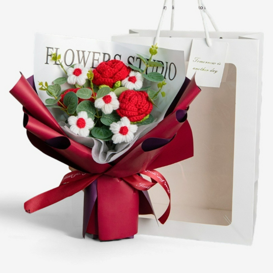 Hand-Woven Crochet Flower Bouquet Gift Set – A Timeless Token of Love-Gift-StylinArts