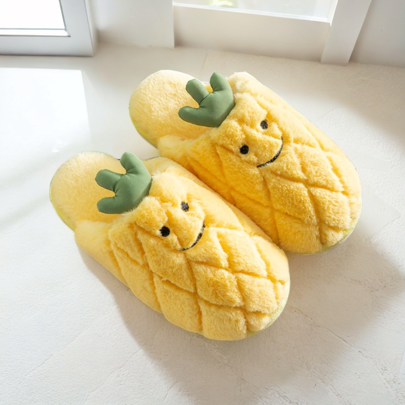 Tropical Bliss Pineapple Slippers - Cozy & Whimsical