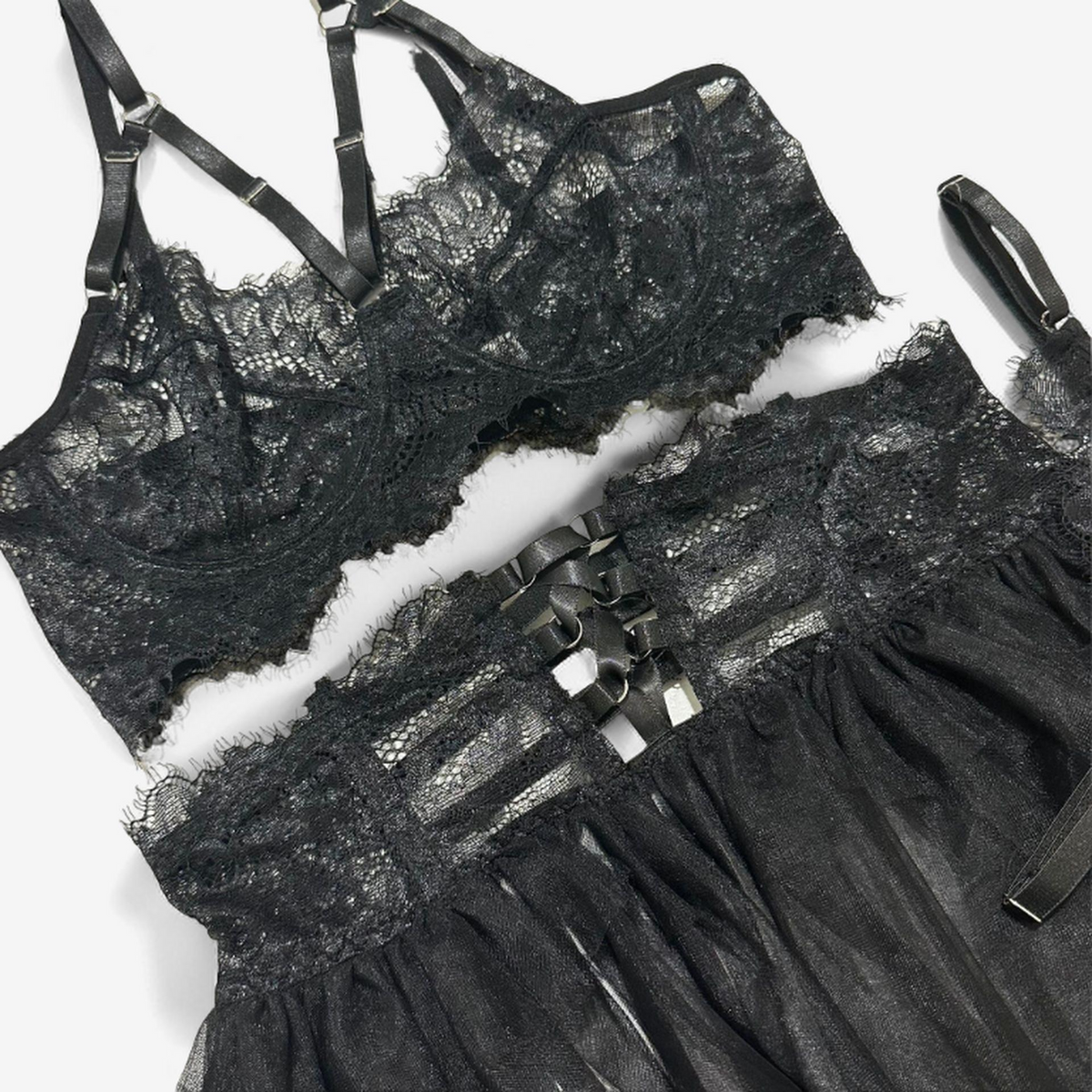 Noctis Lace Ensemble-Black-L-Basques-StylinArts