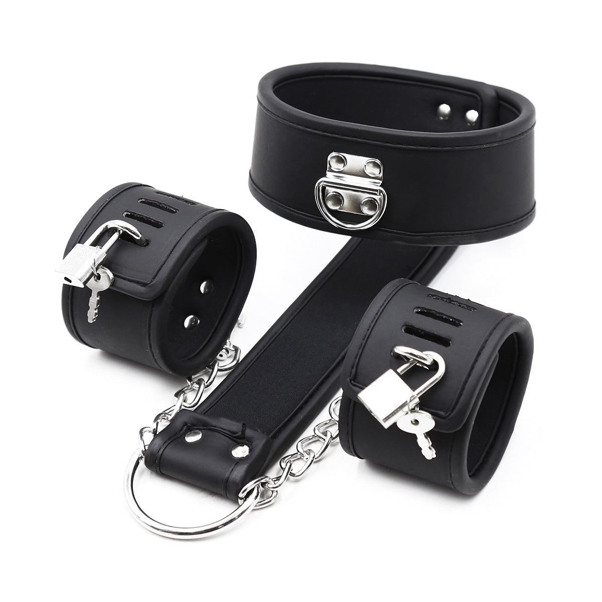 Intrigue Reverse Back Lock Restraint Set-Suspender Belts-StylinArts