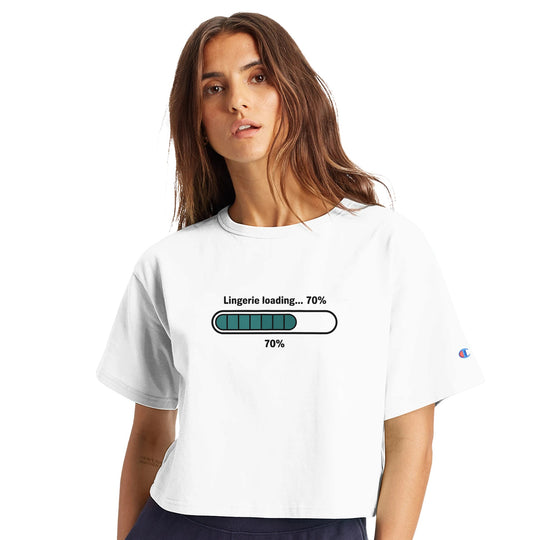 Lingerie Loading Limited Edition Tee-XS-Cropped Tee-StylinArts