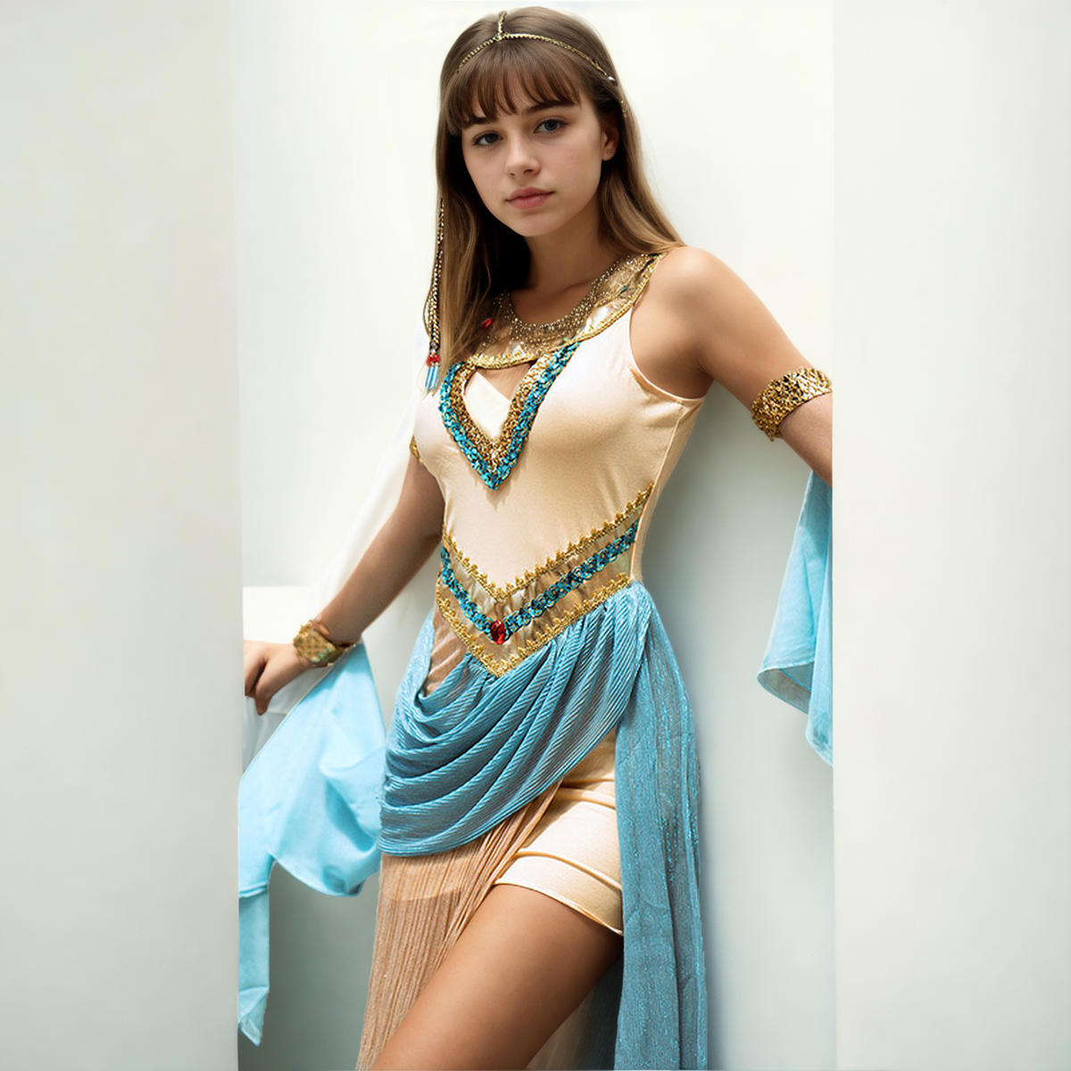 Elegant Cleopatra Stage Costume