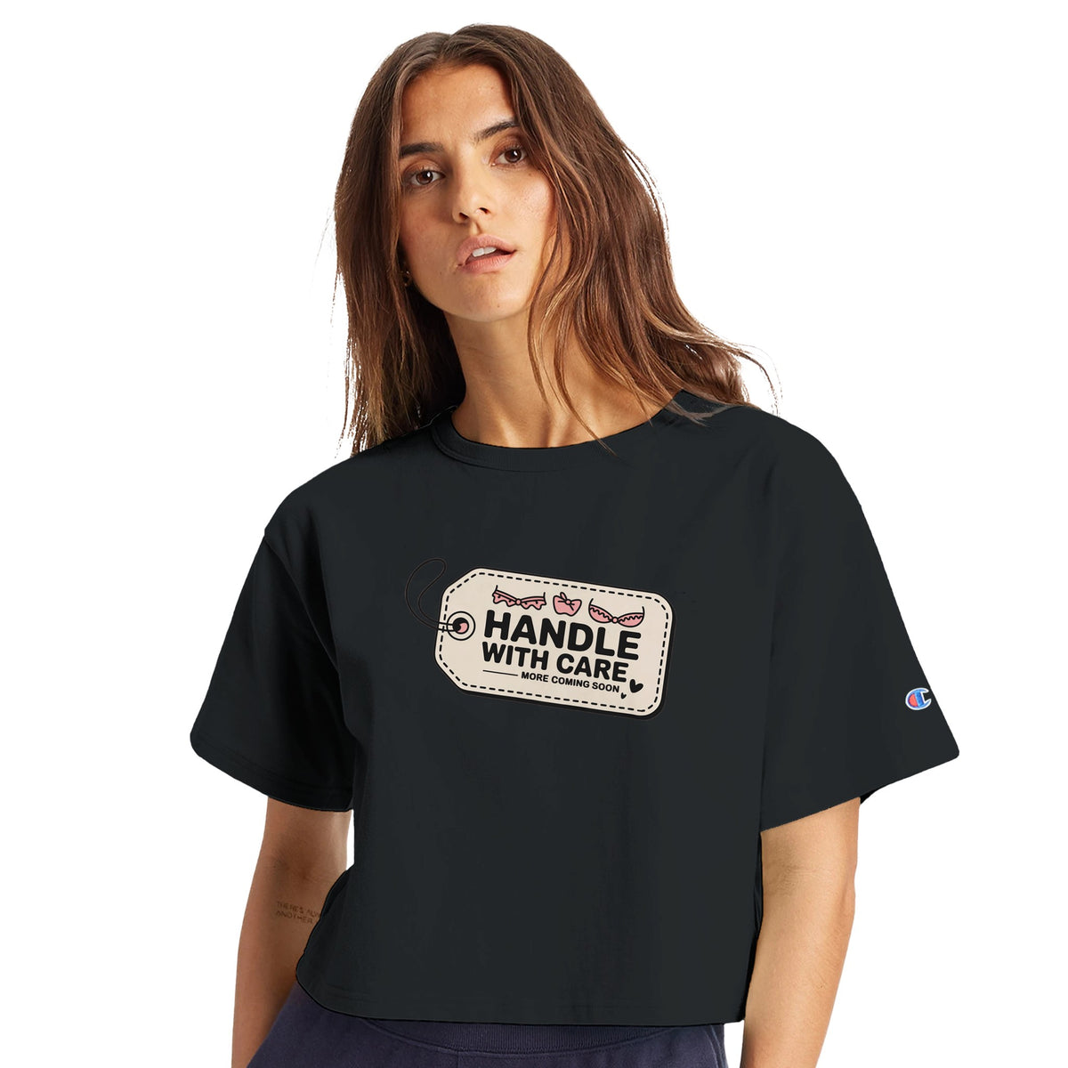 Handle With Care Limited Edition Tee-Black-XS-Cropped Tee-StylinArts