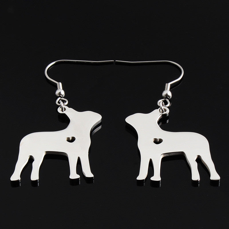 Loyal Companion: Stainless Steel Dog Earrings-Fashion Earrings-StylinArts