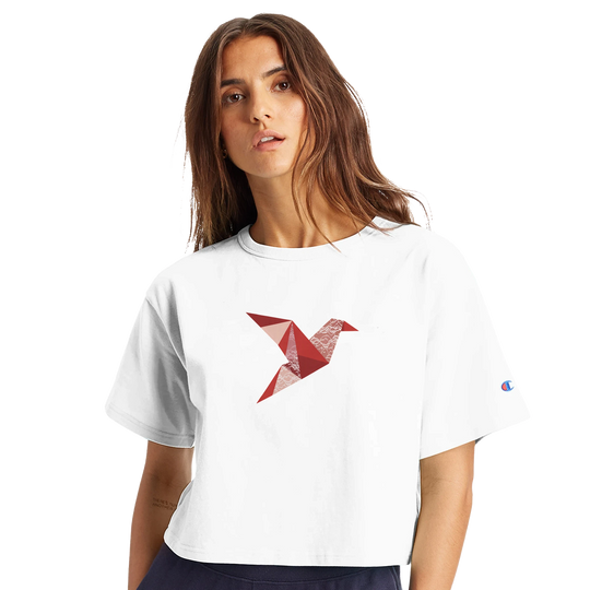 Origami Seduction Limited Edition Tee-White-XS-Cropped Tee-StylinArts
