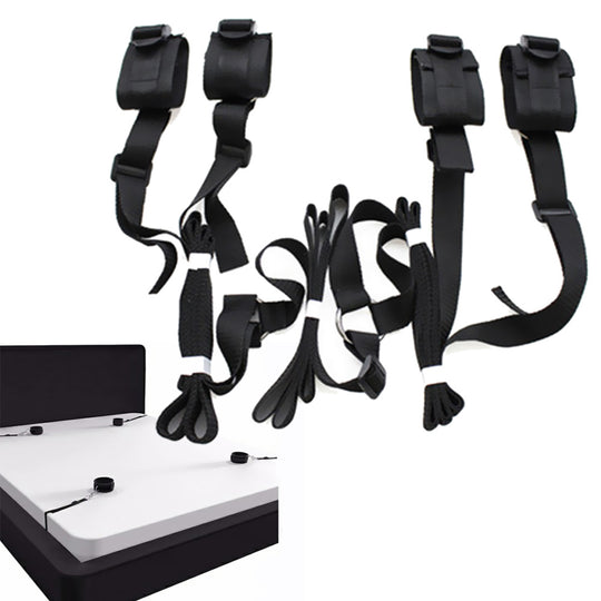 Adjustable Bed Bondage Straps – 4-Point Under-Mattress Restraint Kit-Bound to You-StylinArts
