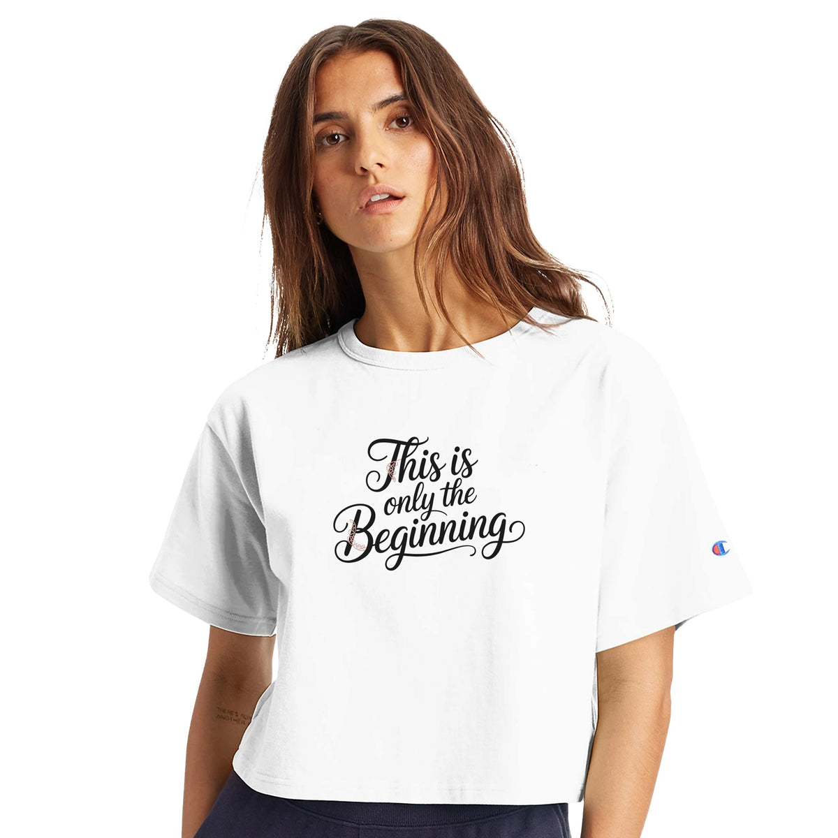 This Is Only the Beginning Limited Edition Tee-White-XS-Cropped Tee-StylinArts