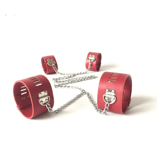 Alluring Bondage Hand and Foot Cuffs-Suspender Belts-StylinArts