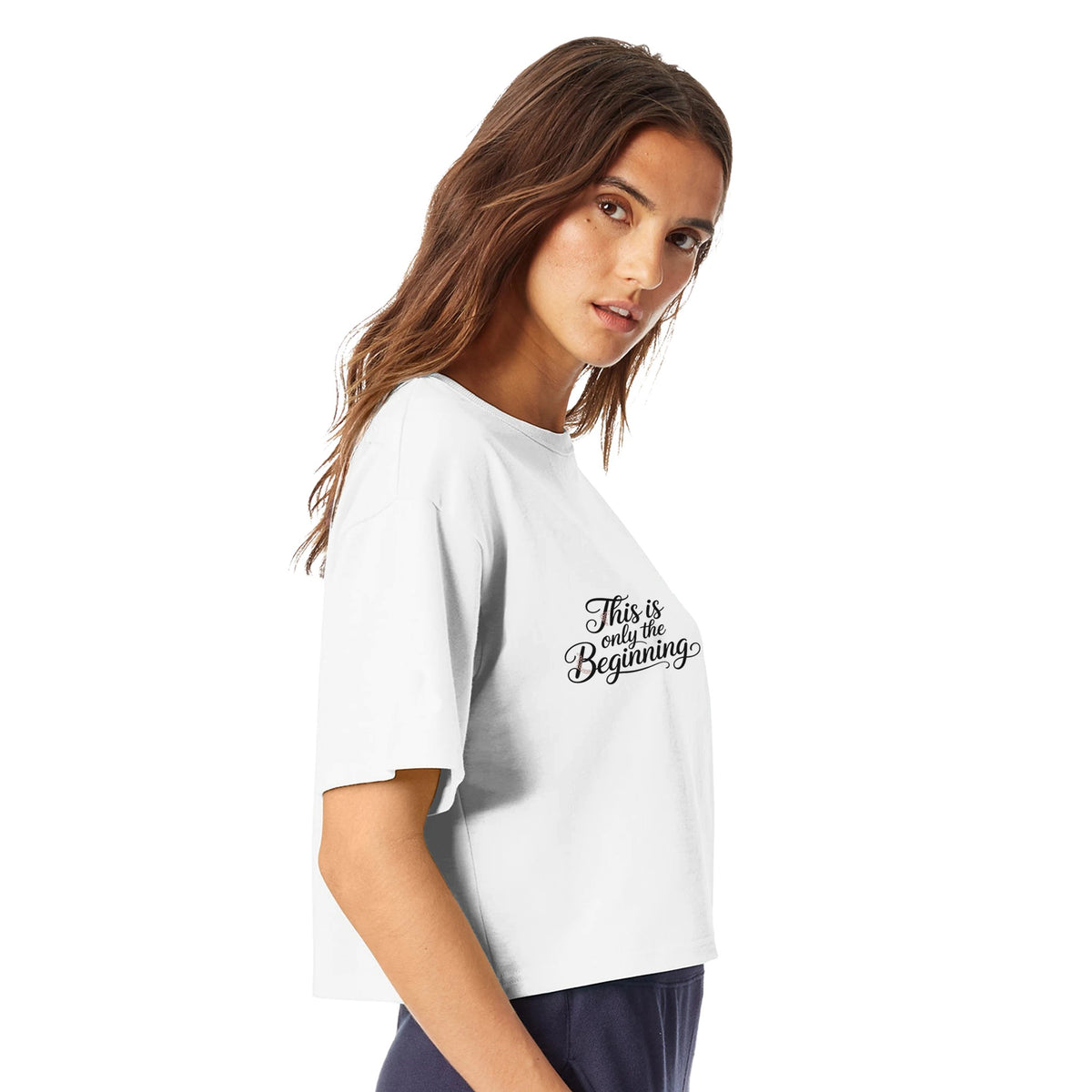 This Is Only the Beginning Limited Edition Tee-White-XS-Cropped Tee-StylinArts