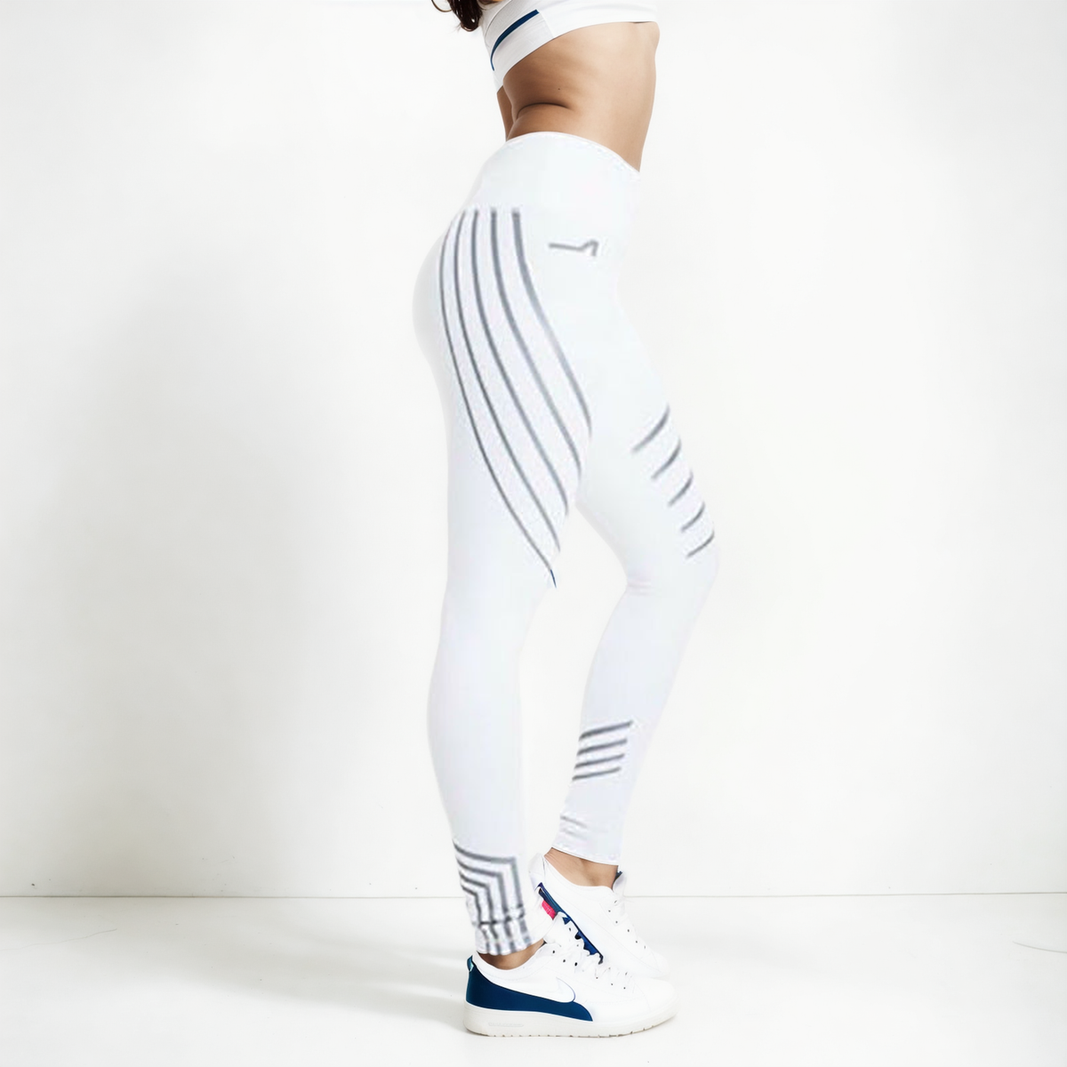 Reflective Stride High-Waist Yoga Leggings-Gym Leggings-StylinArts