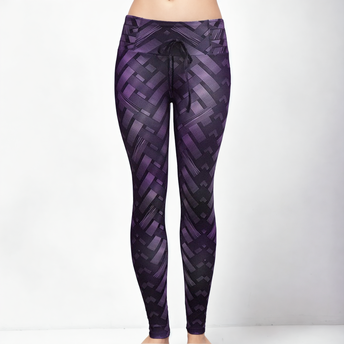 GridFlex High-Compression Leggings-Gym Leggings-StylinArts