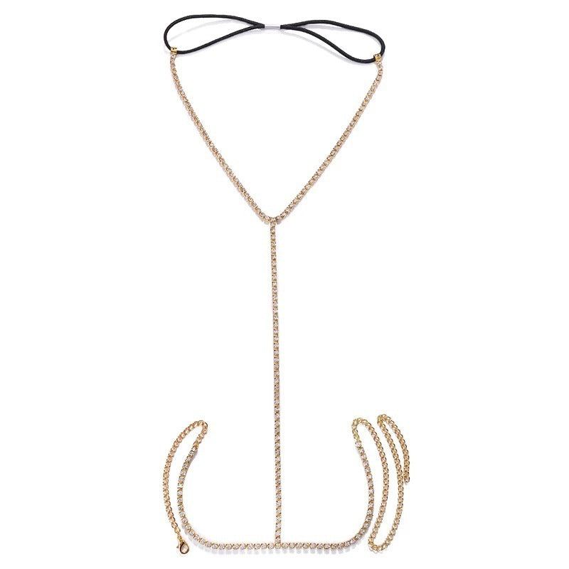 Starlit Crystal Arm Chain – Dazzling Upper Arm Jewelry for Sleek Seduction & Festival Glam-Body Jewellery-StylinArts