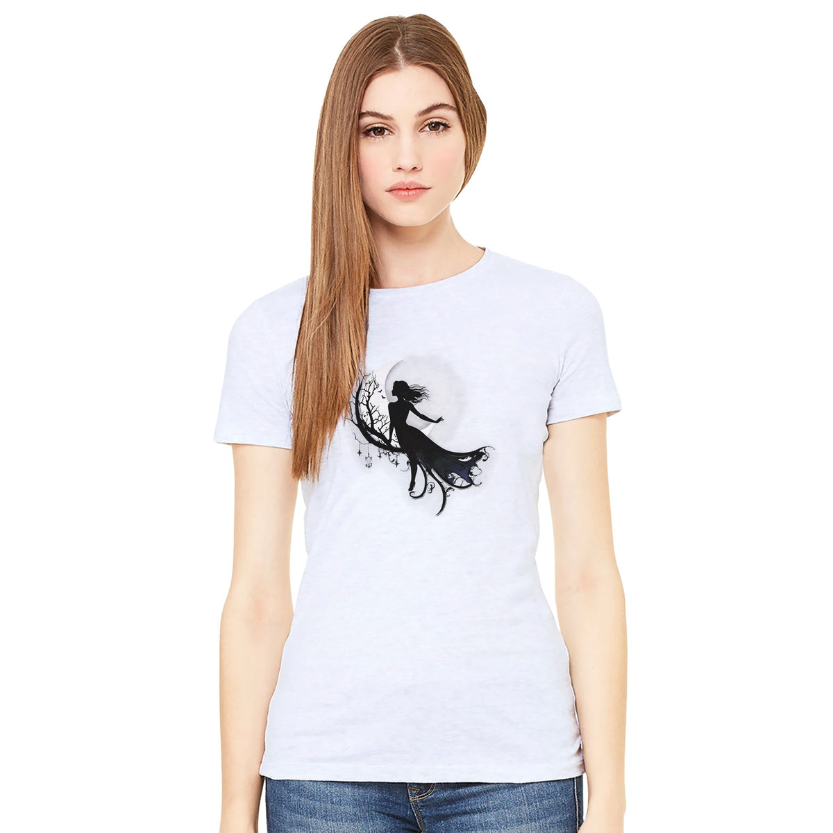 Enchanted Midnight Empowerment Tee – Halloween Edition-Regular Fit Tee-StylinArts