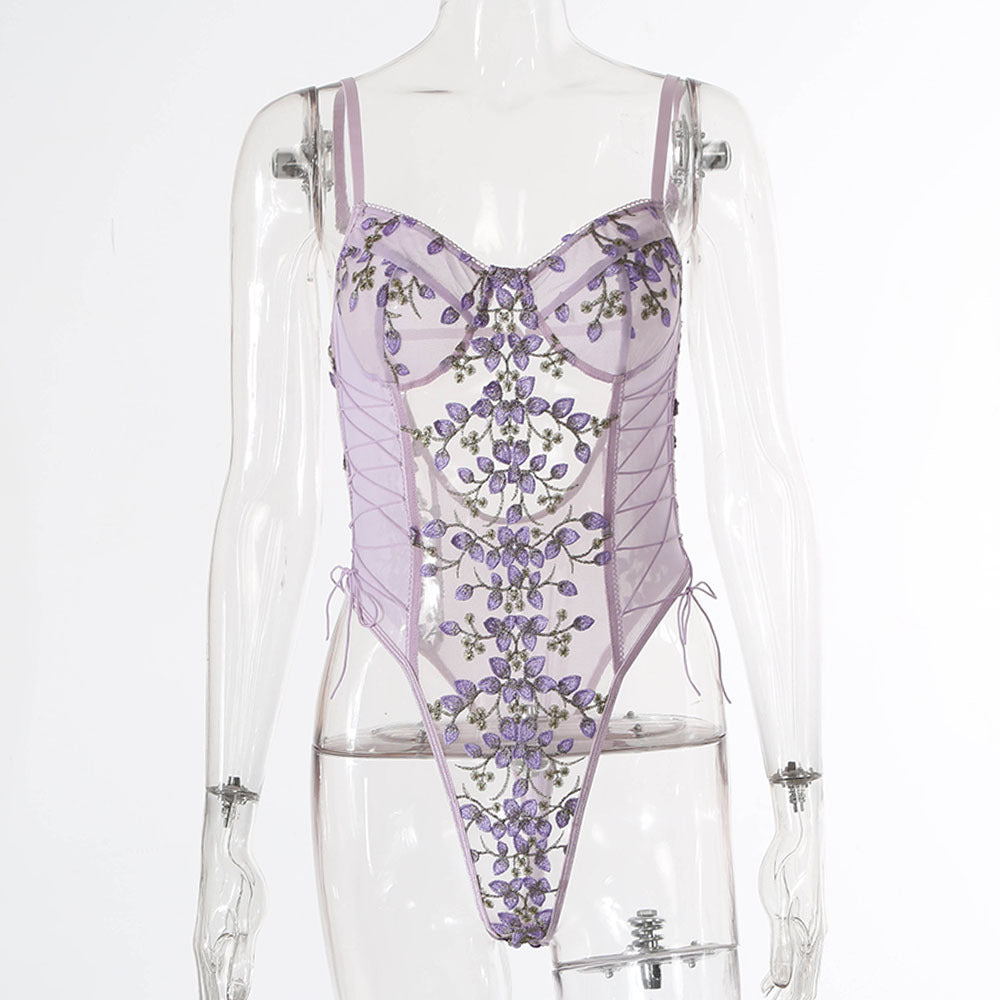 Lunaria Embroidered Bodysuit