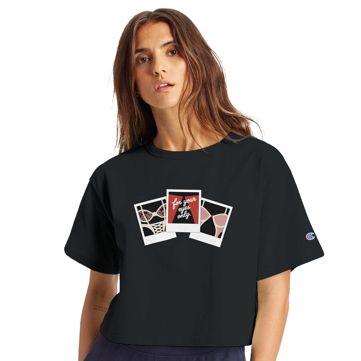 For Your Eyes Only Limited Edition Tee-Black-XS-Cropped Tee-StylinArts