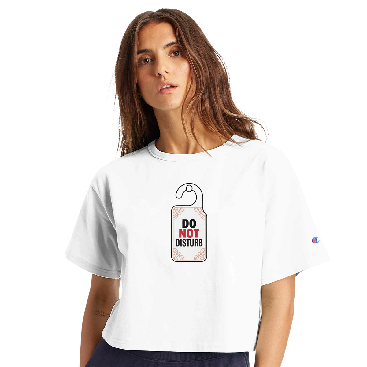 Do Not Disturb (Unless You’re Undressing Me) Tee-White-S-Cropped Tee-StylinArts