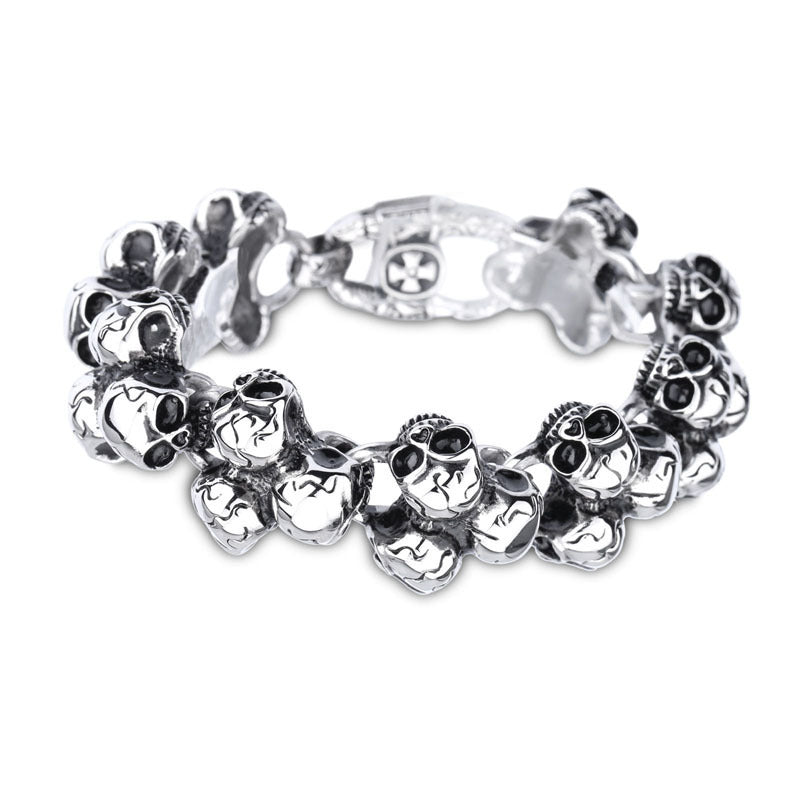 The Rebel Spirit Titanium Skull Bracelet