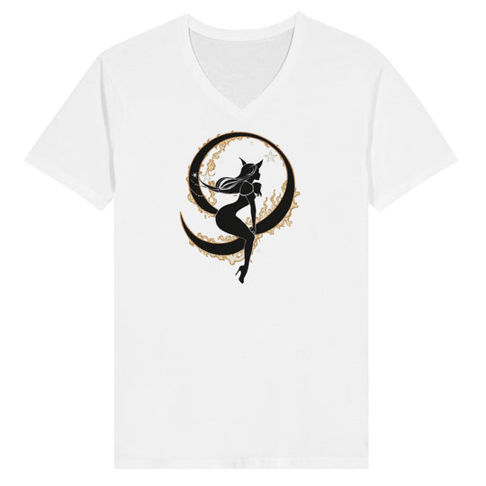 Premium Unisex V-Neck T-shirt-Print Material-StylinArts