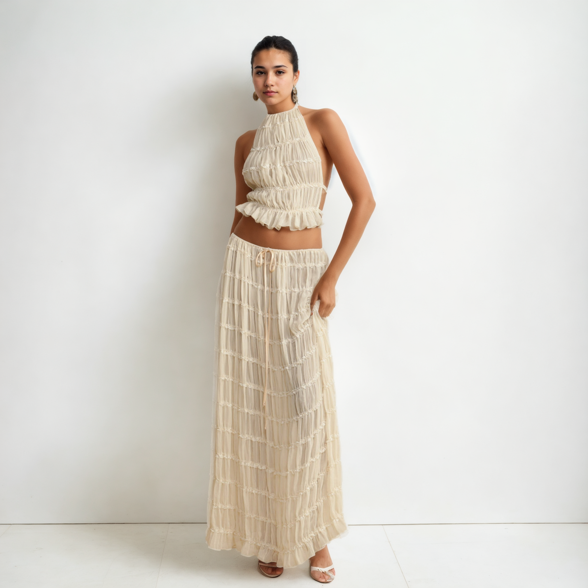 Lace Haven: Pleated Duo Ensemble - StylinArts