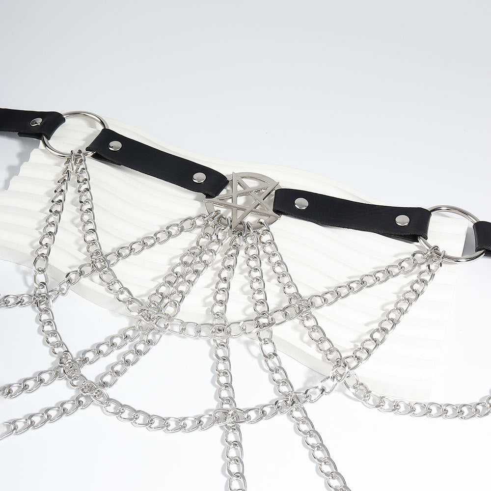 Enchantress Chain Lingerie Belt-Suspender Belts-StylinArts