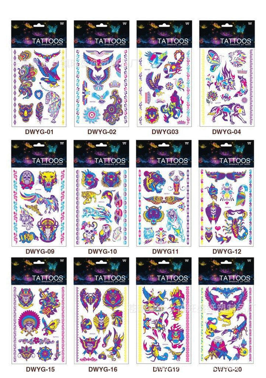 Luminescent Floral Arm Art Decal Tattoo Sticker-Ink Art Styles-StylinArts