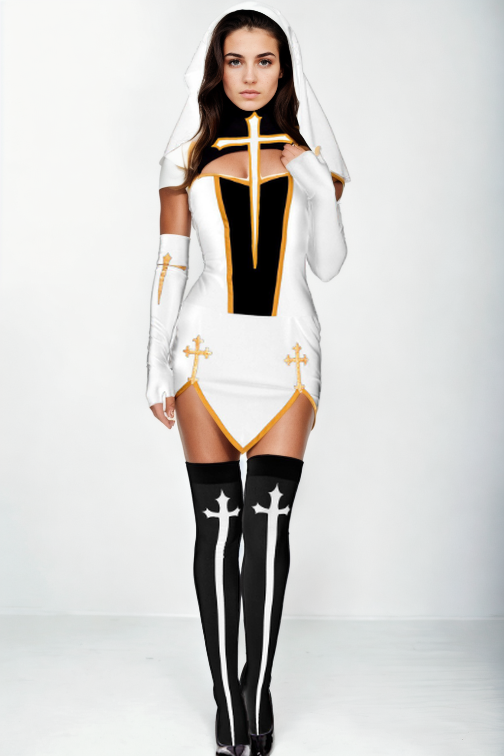 Saintly Seduction – Tempting Nun-Inspired Costume-Intimate Roleplay Outfits-StylinArts