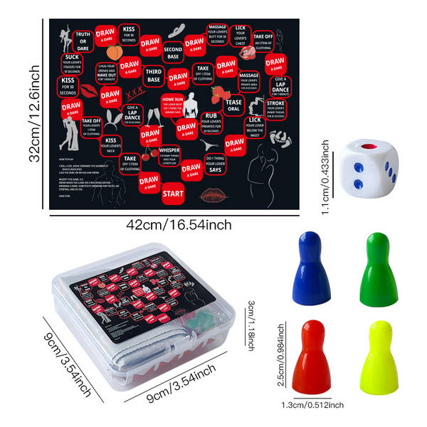 Couples Adult Board Game Set – Romantic Truth or Dare & Drinking Games