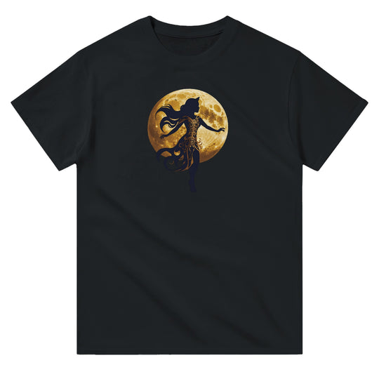 Heavyweight Unisex Crewneck T-shirt | Gildan® 5000 Black-Print Material-StylinArts