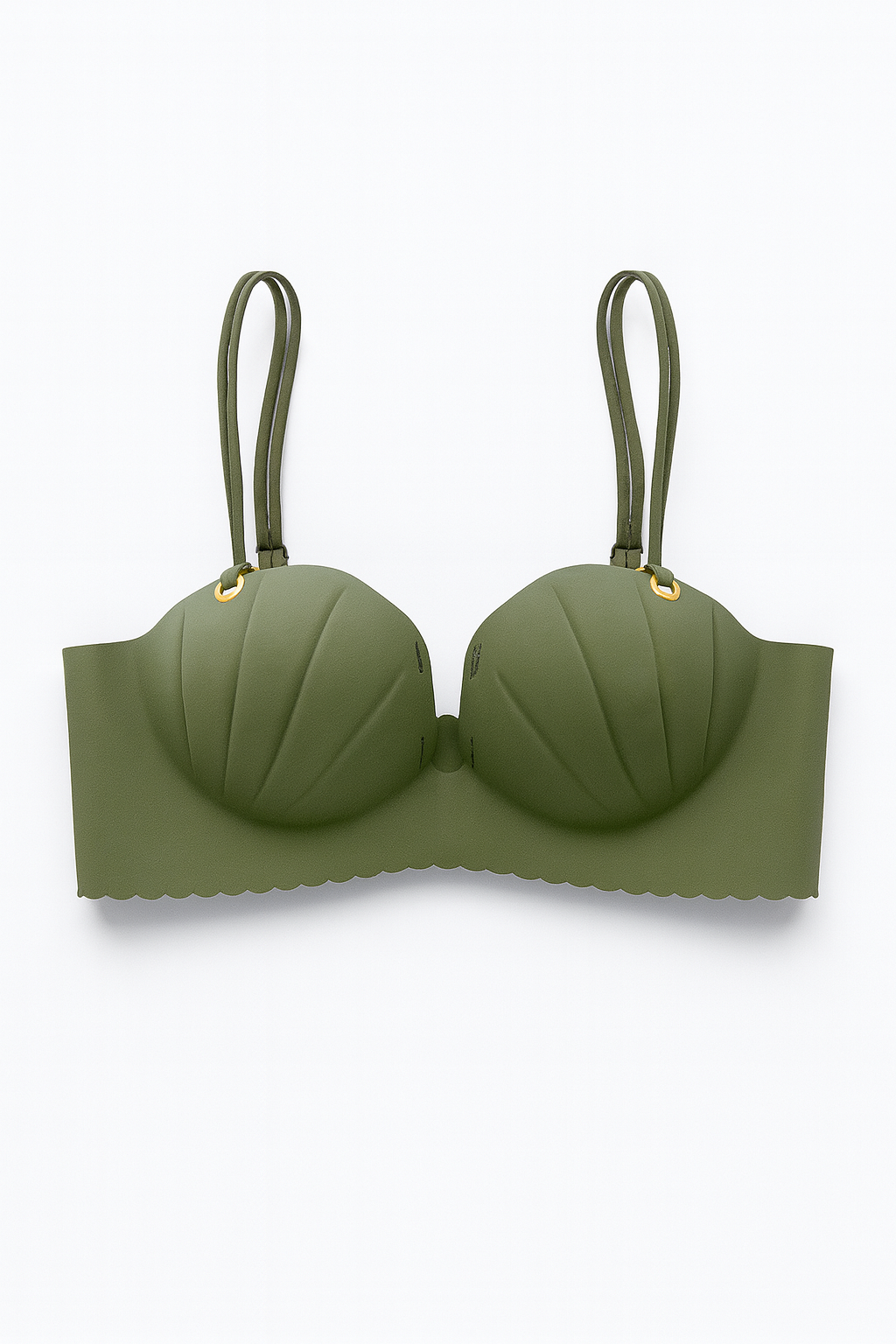 Spangled Shell Bra Conchiglia Shell Bra | Sculpted Seashell-Inspired Balconette – StylinArts