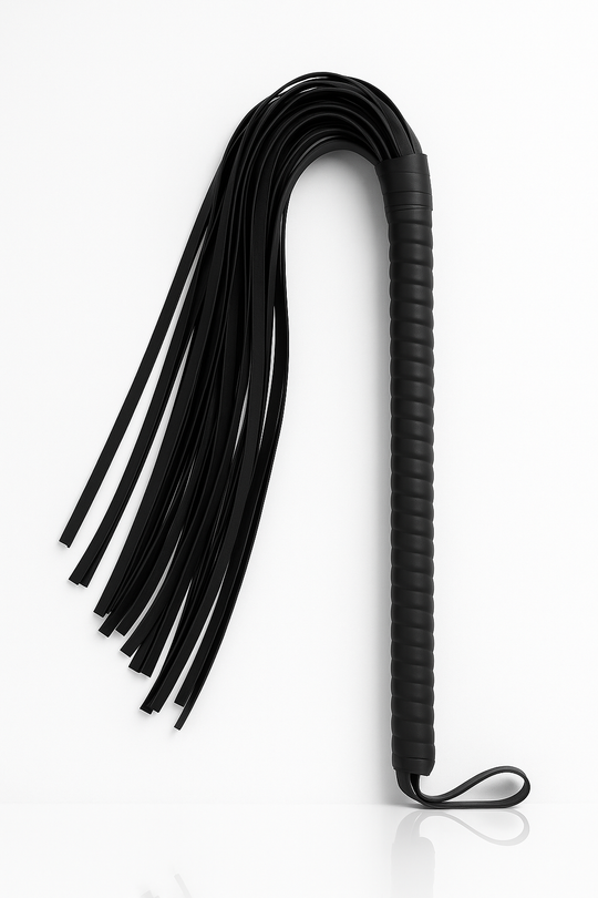 Luxury Faux Leather Spanking Set – Teasing Stick & Flogger Duo (30–60cm)-Tease & Please Tools-StylinArts