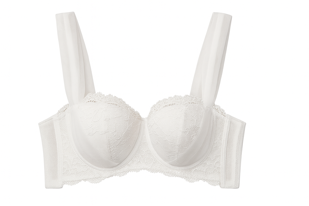 Isolde Lace Balcony Bra-White-70A-Bras and Briefs-StylinArts