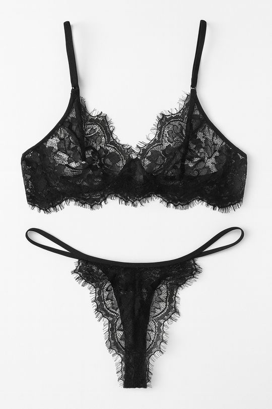 Aurelian Lace Longline Bralette-Black-2XL-Bras and Briefs-StylinArts